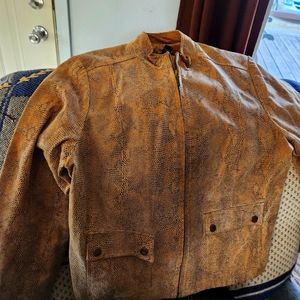 Large snakesking Alfani Leather Jacket.